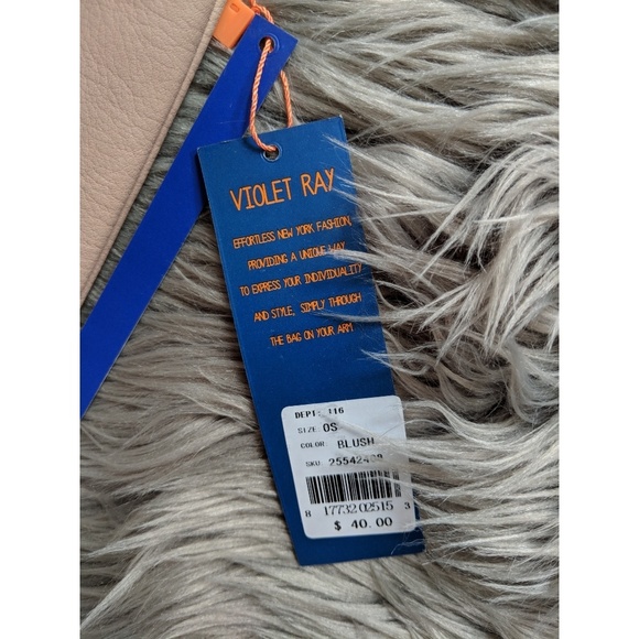 Blush crossbody shoulder bag with tassel detail - Picture 4 of 4